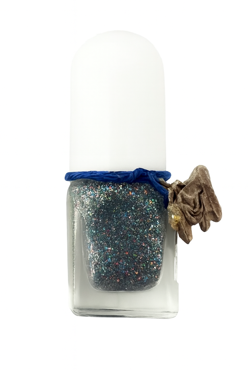 Scenties by Tuff Scentence Scent Infused Nail Polish™ Sparkle/ Sliver Glitter Nail Polish/Peppermint Scent