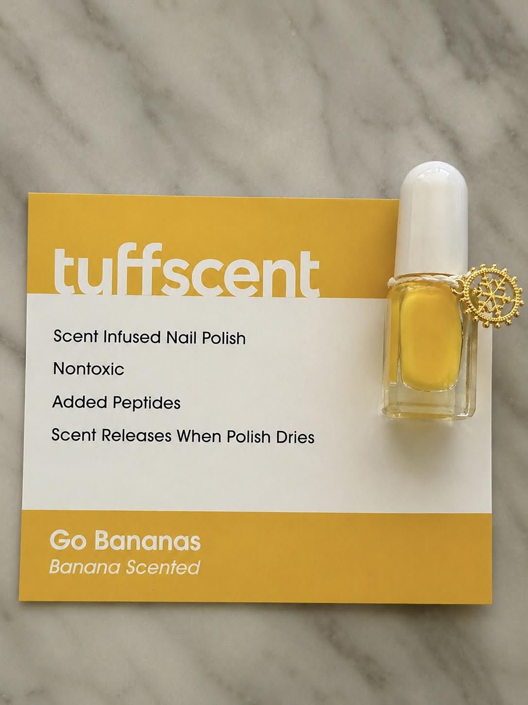 Tuff Scent Scenties Go Bananas Yellow Nail Polish, Banana Scented By Tuff Scentence 2ML