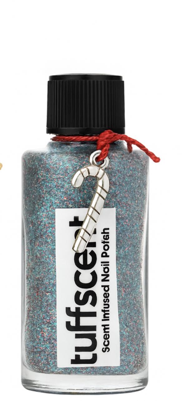 Tuff Scentence Scent Infused Nail Polish- Sparkle Silver- Peppermint Scented