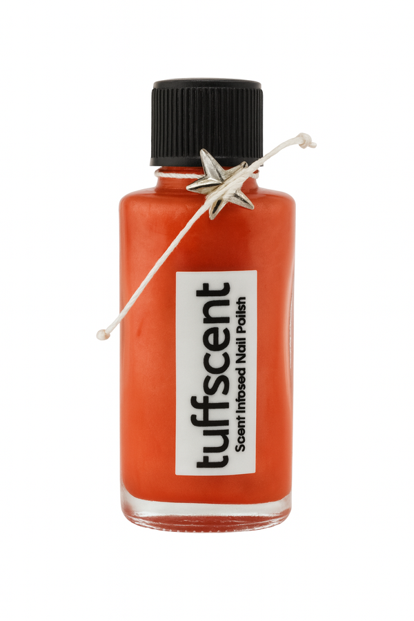 TuffScent™ Orion’s Belt Orange Scent Infused Nail Polish by Tuff Scentence™ Scent: Moroccan Rose