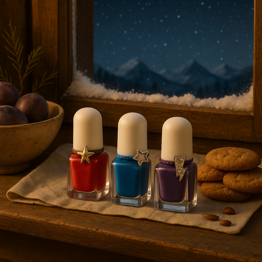 Scenties™ by Tuff Scentence — Sierra Nightfall— The Celestial Trio: Polaris' Halo, Cerulean Sky, Astral Whisper Scent Infused Nail Polish by Tuff Scentence™