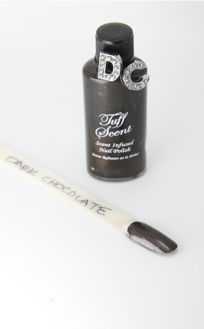 Tuff Scent Scenties by Tuff Scentence™ — Orchard Warmth Duo Red Haute Apple and Dark Chocolate Scent Infused Nail Polish