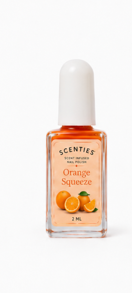 TuffScent Mini Scenties Orange Squeeze Scented Orange Nail Polish with Added Peptides