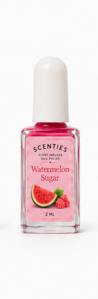 TuffScent Mini Scenties™ Watermelon Sugar Scented Pink Nail Polish with Added Peptides