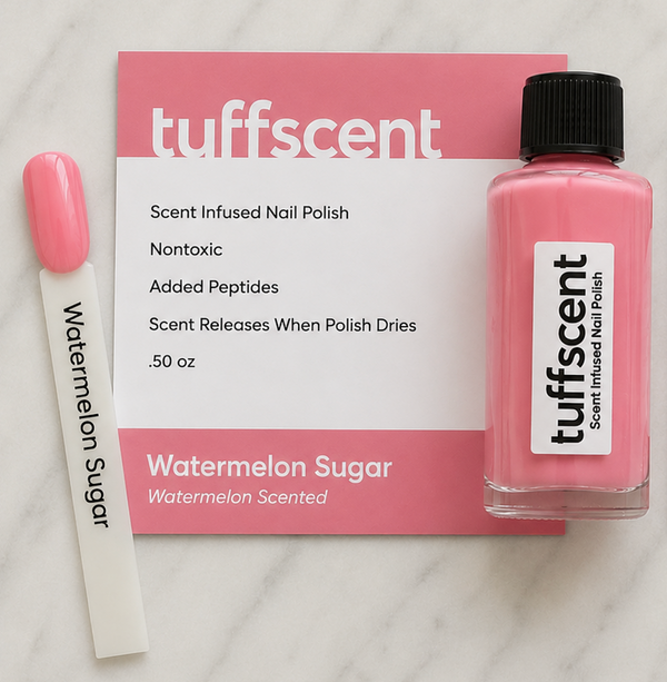 TuffScent™ Pink Scent Infused Nail Polish, Watermelon Sugar Scented by Tuff Scentence™