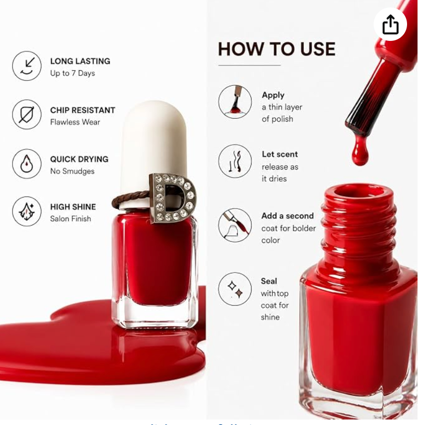TuffScent Scenties by Tuff Scentence™ — Orchard Warmth Duo Red Haute Apple and Dark Chocolate Scent Infused Nail Polish