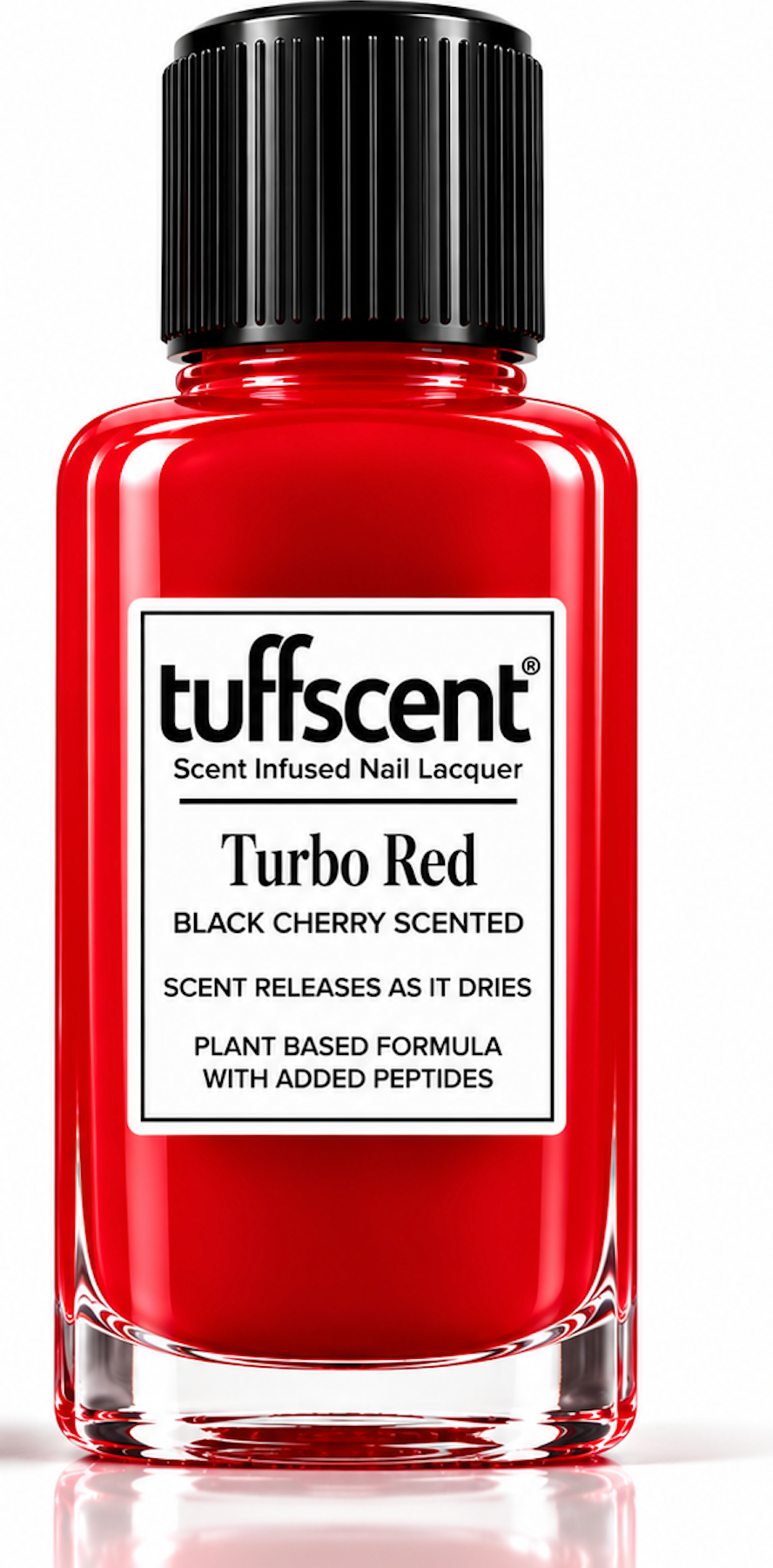 Tuffscent™Turbo Red, Scent Infused Nail Lacquer, Scent: Black Cherry