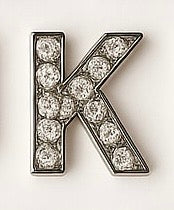 Crystal Initial Pendant Charm