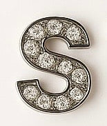 Crystal Initial Pendant Charm