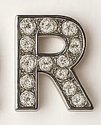 Crystal Initial Pendant Charm