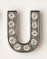 Crystal Initial Pendant Charm