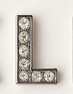 Crystal Initial Pendant Charm