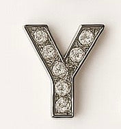 Crystal Initial Pendant Charm