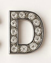 Crystal Initial Pendant Charm