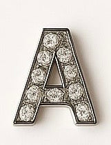Crystal Initial Pendant Charm