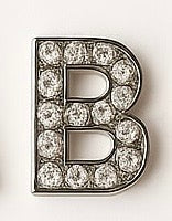 Crystal Initial Pendant Charm