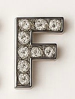 Crystal Initial Pendant Charm