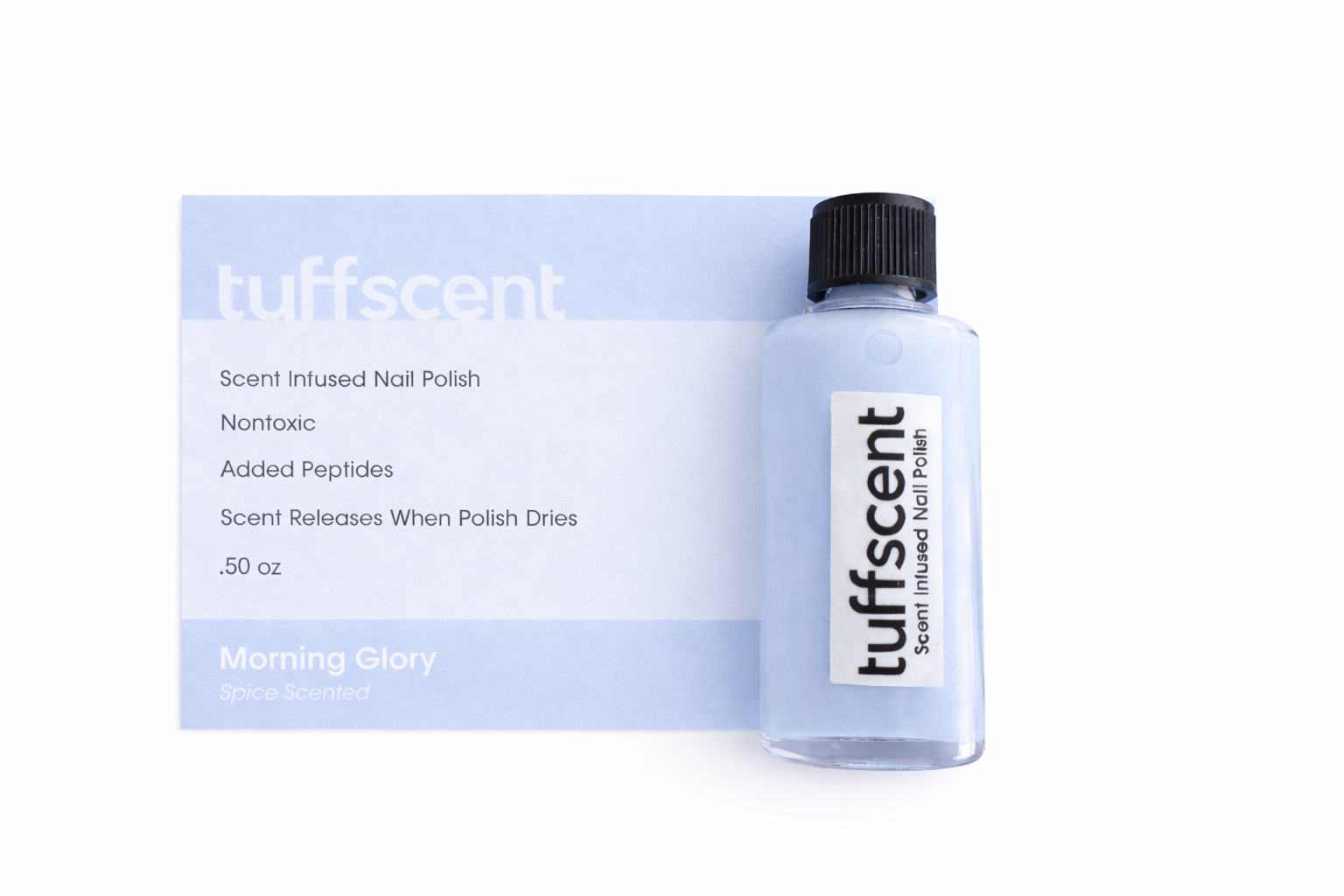 Tuff Scent Morning Glory—Pale Blue ScentInfused Nail Polish by Tuff Scentence™—Morning Glory Scented