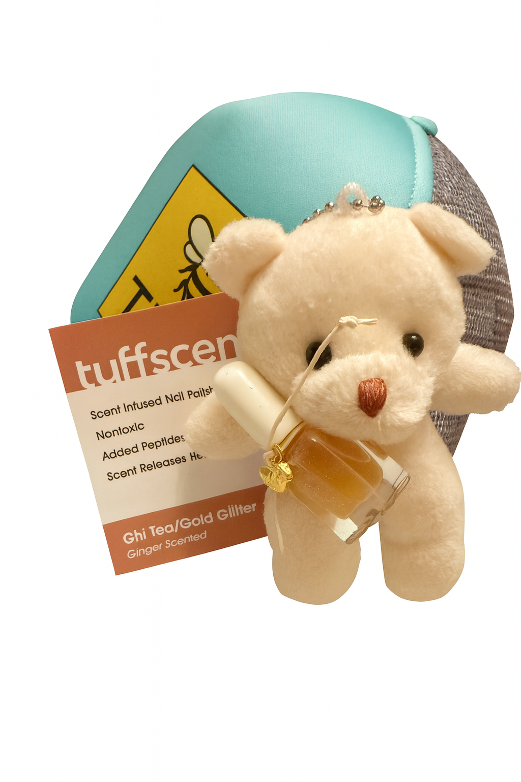 Bee Tuff Scent™ Bear Trucker Hat by We The Trees™ Turquoise Blue with Turquoise Blue Brim