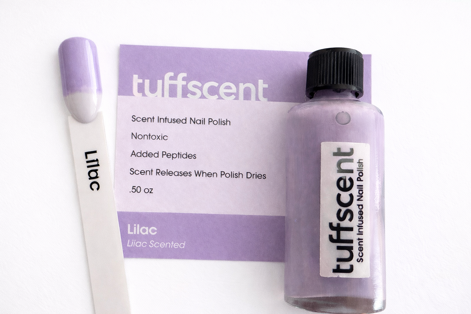 Tuff Scent Lilac— Lilac Scent Infused Nail Polish by Tuff Scentence™—Lilac Scented