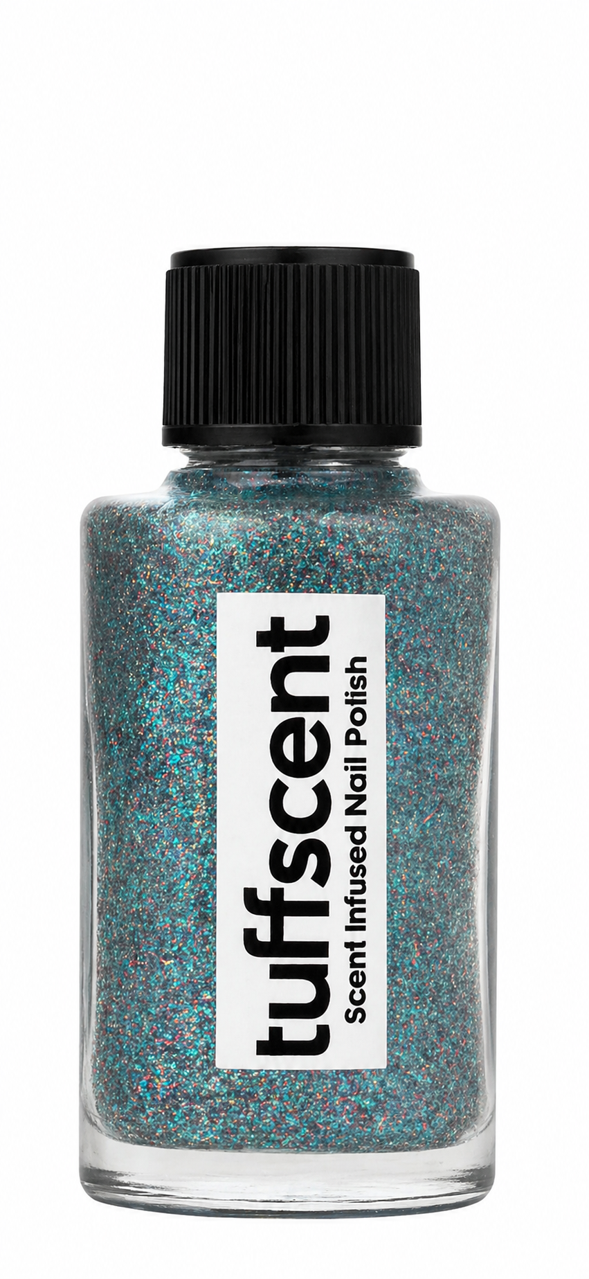 Tuff Scent Sparkle Silver Holographic Glitter by Tuff Scentence™ Scent Infused Nail Polish- Peppermint Scented