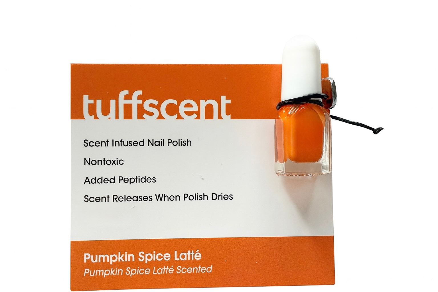 Scenties by Tuff Scentence Scent Infused Nail Polish™ Pumpkin Spice Latté/ Dark Orange Nail Polish/Pumpkin Spice Latté Scented