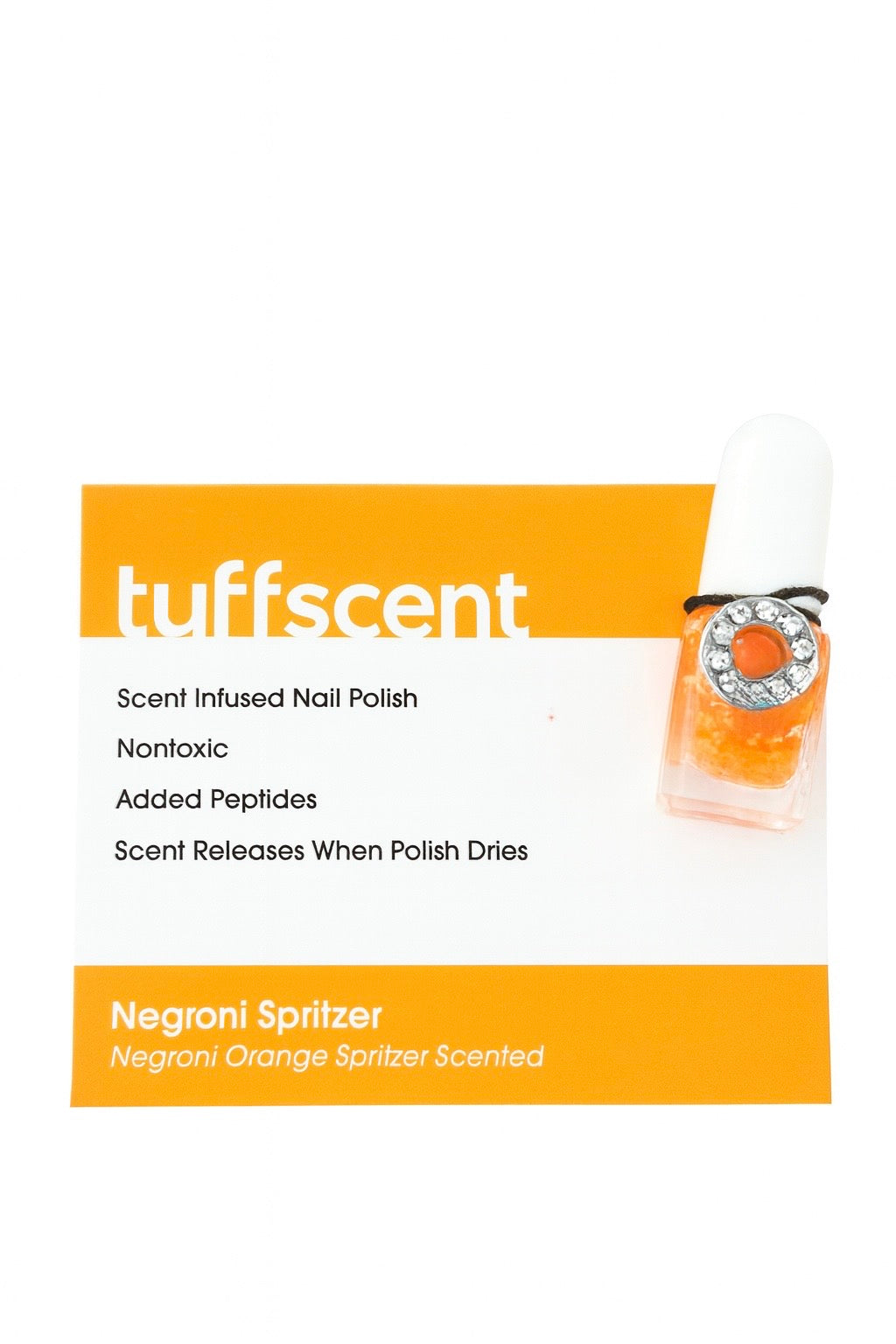 Scenties by Tuff Scentence Scent Infused Nail Polish™ Negroni Spritzer/ Orange Glitter/ Nail Polish/Blood Orange Scented&nbsp;