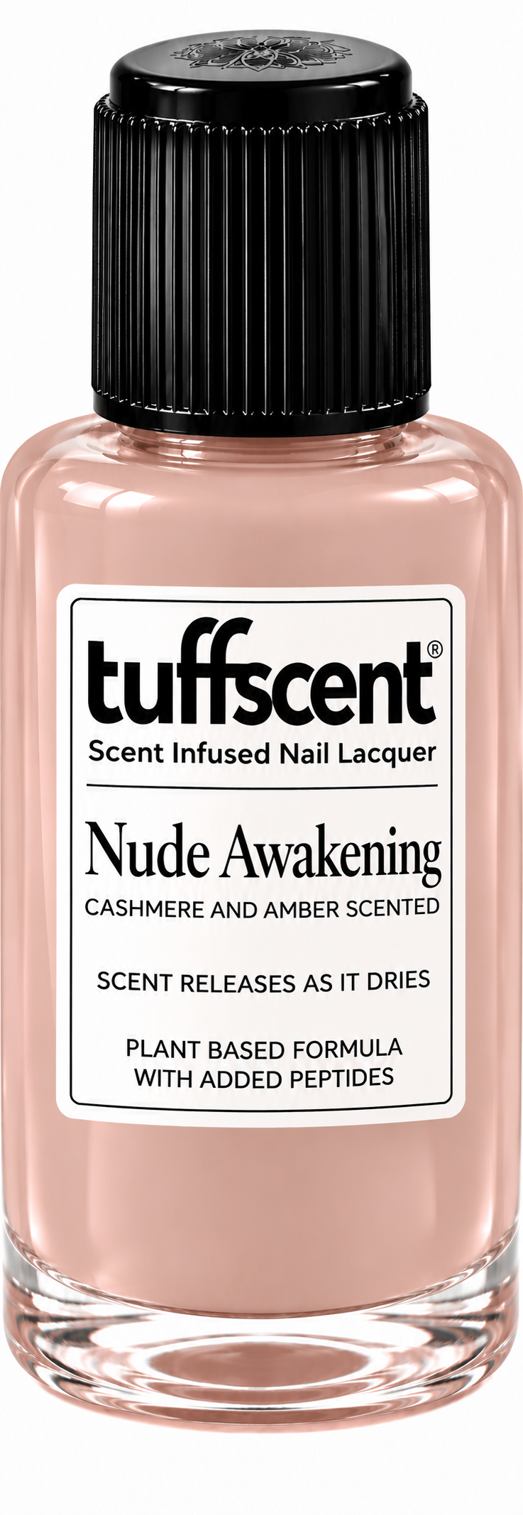 TuffScent™ Nude Awakening, Sheer Nude Scent Infused Nail Lacquer, Scent: Cashmere and Amber