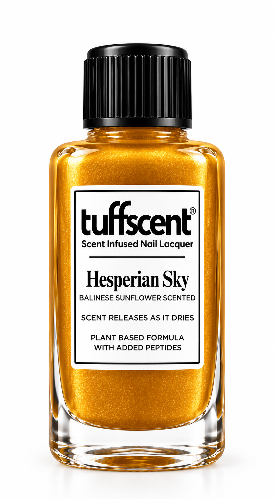 Tuffscent™ Hesperian Sky Iridescent Gold Scent Infused Nail Lacquer Scent: Balinese Sunflower
