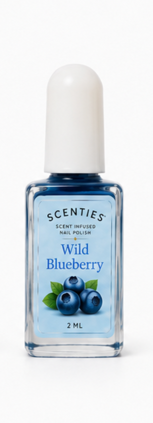 TuffScent Mini Scenties Wild Blueberry Scented Blue Nail; Polish with Added Peptides