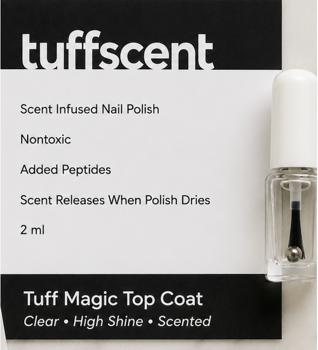 Tuff Scent Scenties Go Bananas Trio Set: Tuff Magic Scented Base Caat, Yelllow Banana Scented Nail Polish, Tuff Magic Scented Top Coat by Tuff Scentence™