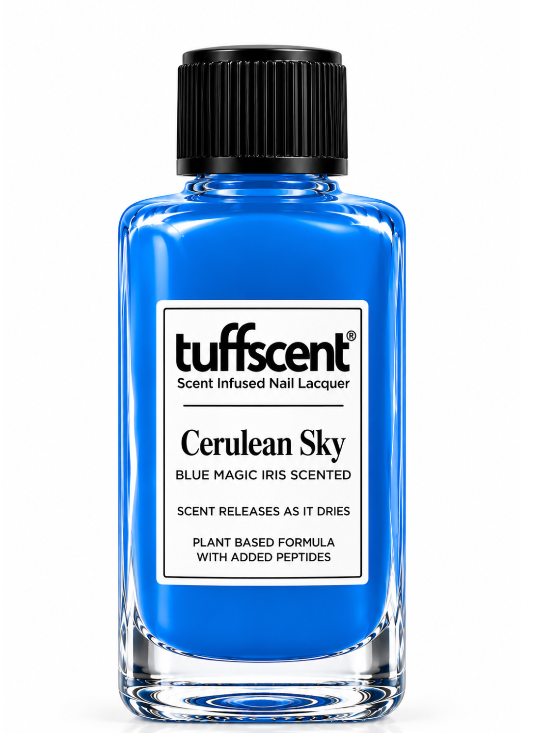 Tuffscent™ Cerulean Sky Brilliant Bright Blue Scent Infused Nail Lacquer, Scent: Blue Magic Iris