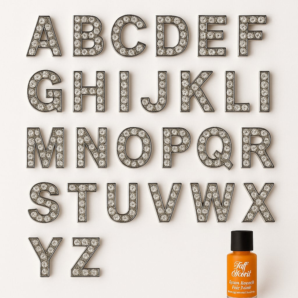 Crystal Initial Pendant Charm