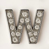 Crystal Initial Pendant Charm