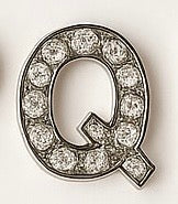 Crystal Initial Pendant Charm