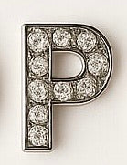 Crystal Initial Pendant Charm