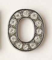 Crystal Initial Pendant Charm