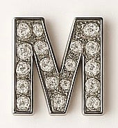 Crystal Initial Pendant Charm