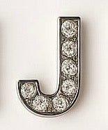 Crystal Initial Pendant Charm