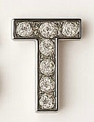 Crystal Initial Pendant Charm