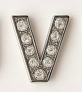 Crystal Initial Pendant Charm