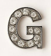 Crystal Initial Pendant Charm