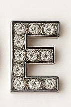 Crystal Initial Pendant Charm