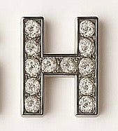 Crystal Initial Pendant Charm